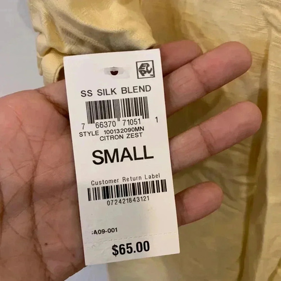 Mens Club Room Silk Blend Button Down S NWT - B5 - Picture 5 of 5